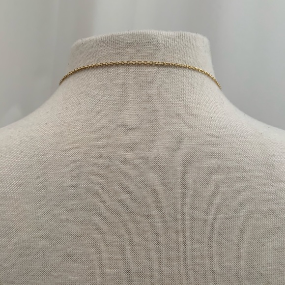 Long Vermeil & Turquoise Chain w/Crown Pendant - Picture 5 of 7